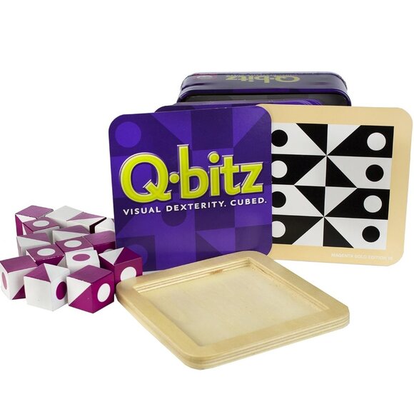 MindWare Q-bitz Solo Magenta Edition Game Tin Box Brain Game SEALED RARE 2012 - Picture 11 of 13